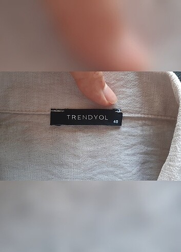 l Beden Kısa Kollu Bej Gömlek