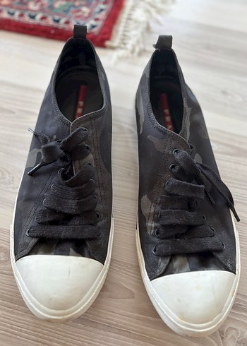 Yeşil Erkek Spor Ayakkabı Bağcıklı Düz Taban