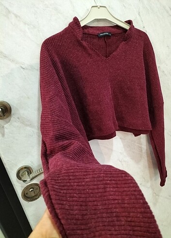 m Beden bordo Renk Bayan crop 