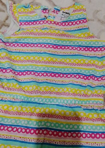 Renkli Desenli Bebek Kız Tulum - Görsel 2