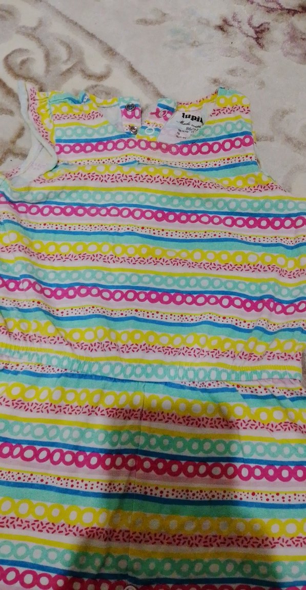 Renkli Desenli Bebek Kız Tulum - Görsel 2