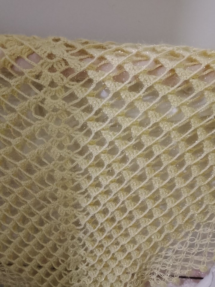 Bej Dantel Detaylı Kadın Şal - Görsel 2