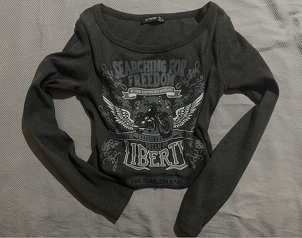 uzun kol crop bluz s m l olur
