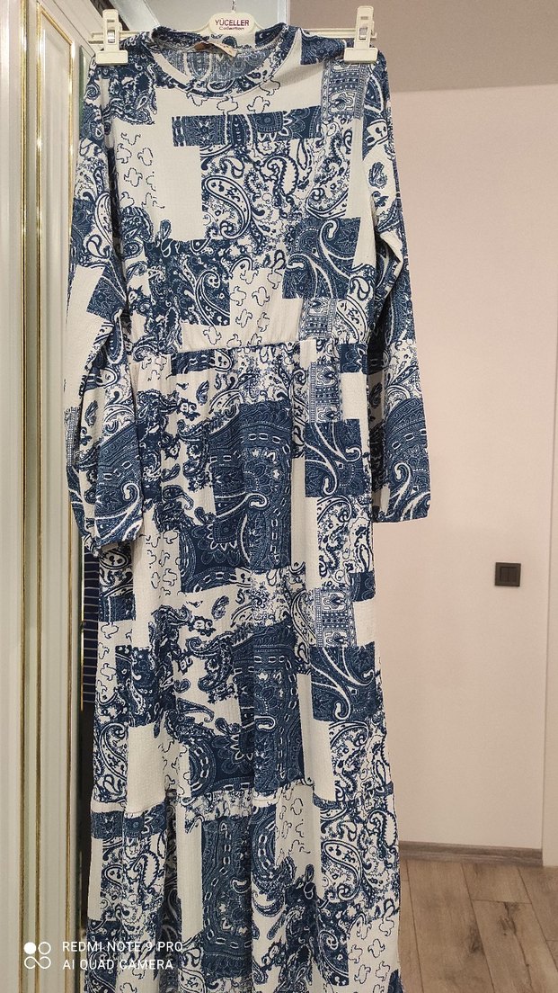 Bohem Desenli Uzun Kollu Hamile Tunik - Görsel 2