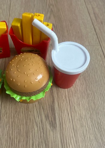 Beden Renkli Oyuncak Hamburger ve Patates Seti