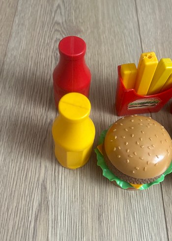 Beden Renk Renkli Oyuncak Hamburger ve Patates Seti