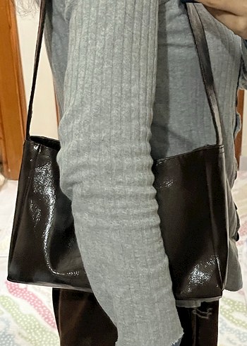 Kahverengi Rugan Deri Kadın Çanta - Görsel 3