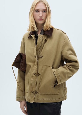 s Beden MANGO Kontrast Yaka Cepli Parka S