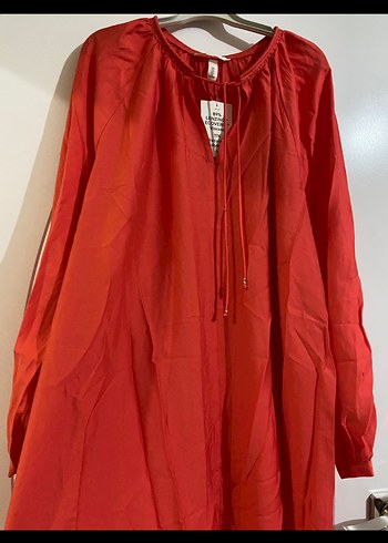xs Beden H&M Limited Edition Mercan Uzun Elbise