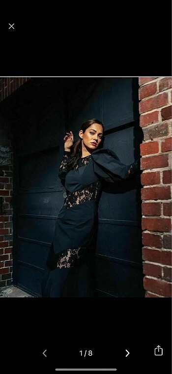 H&M H&M Siyah Dantelli Elbise XS
