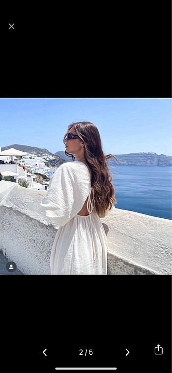 H&M H&M EDITION Sırt Detaylı Uzun Elbise S