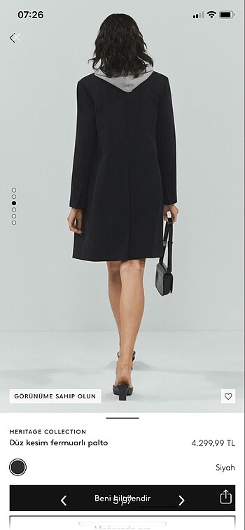 MANGO HERITAGE COLLOTION DÜZ KESİM PALTO - Görsel 5