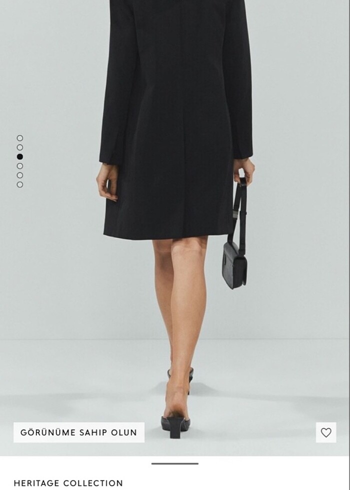 MANGO HERITAGE COLLOTION DÜZ KESİM PALTO - Görsel 5
