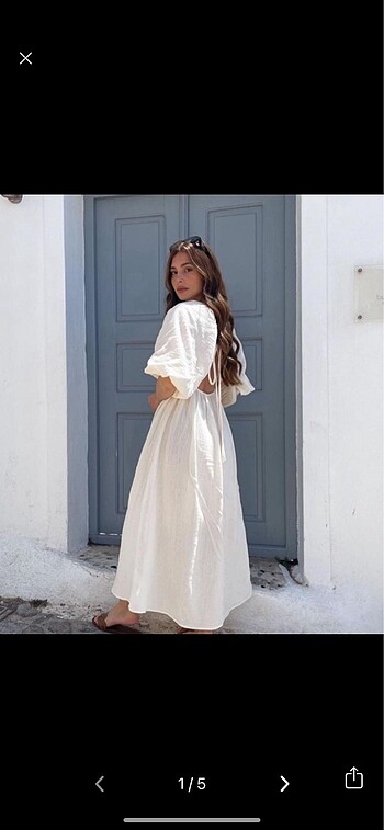 H&M EDITION Sırt Detaylı Uzun Elbise XS