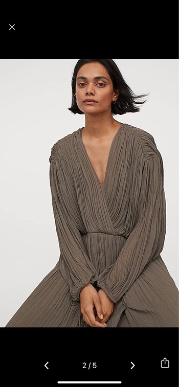 H&M H&M EDITION Pilili Uzun Elbise Vizyon M