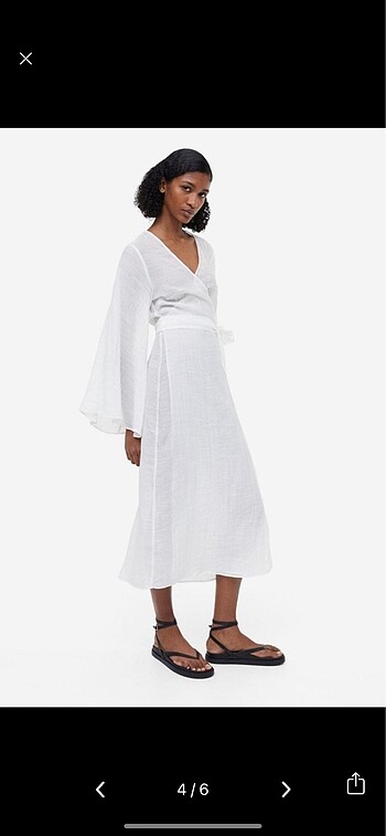 s Beden beyaz Renk H&M EDITION Anvelop Uzun Elbise S