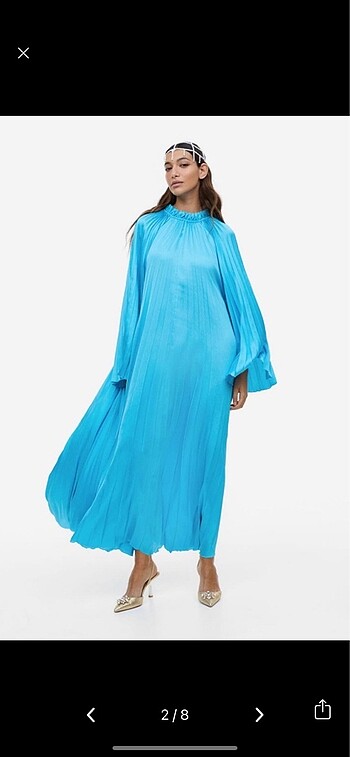 H&M Özel Ramadan Koleksiyon Pileli Elbis