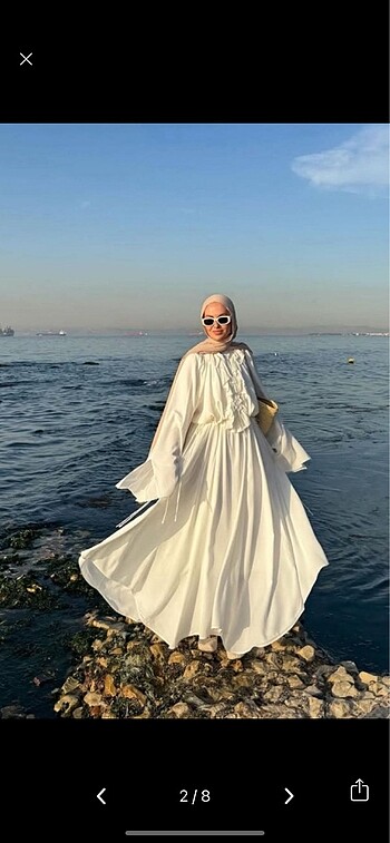 l Beden H&M EDITION S/S 2025 Fırfırlı Elbise L