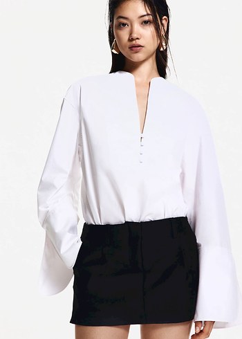 m Beden H&M EDITION LOOSE FİT SMOKİN GÖMLEĞİ M