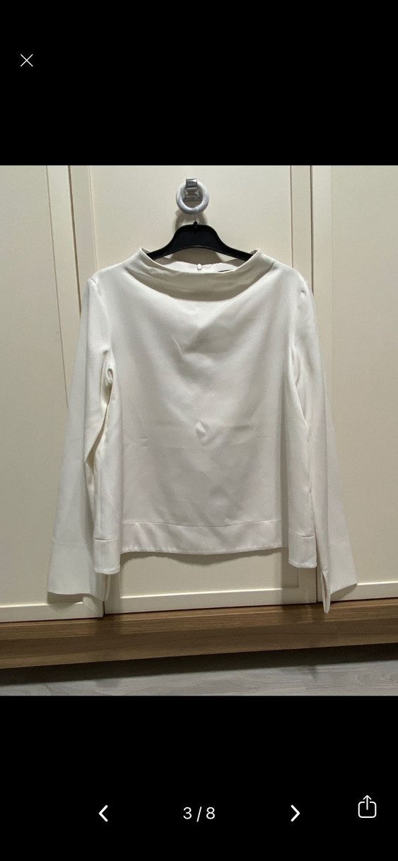 Someday Minimal Premium Beyaz Bluz S - Görsel 4