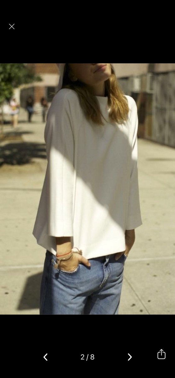 Someday Minimal Premium Beyaz Bluz S - Görsel 2