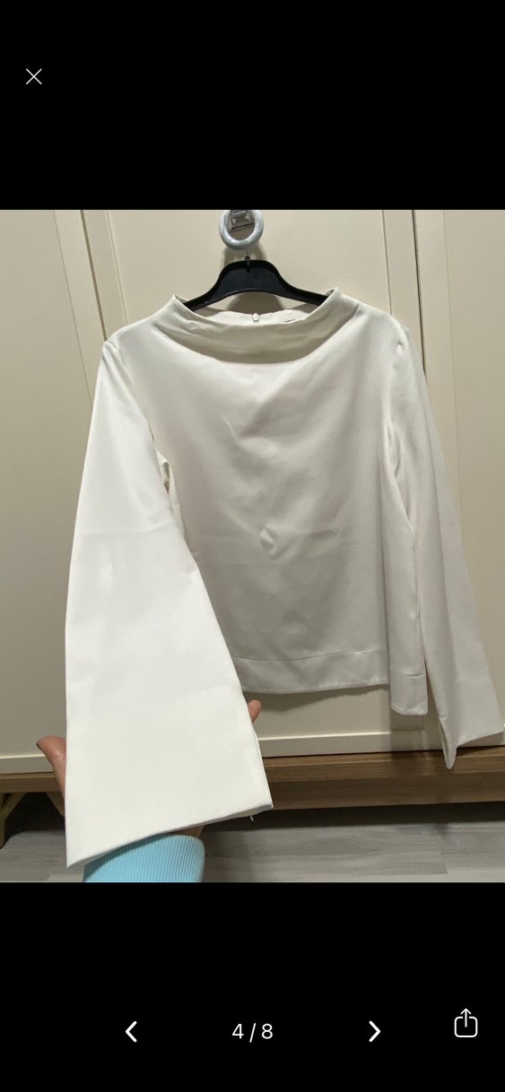 Someday Minimal Premium Beyaz Bluz S - Görsel 5