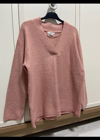 Mango Yün Karışımlı V Yakalı Kazak S - Görsel 7