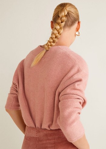 Mango Yün Karışımlı V Yakalı Kazak S - Görsel 3