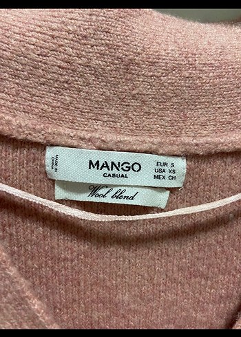 Mango Yün Karışımlı V Yakalı Kazak S - Görsel 8