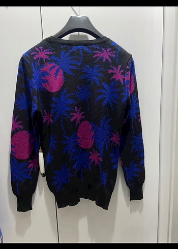 STAMINA Mavi Mor Desenli Triko Kazak S/M - Görsel 6