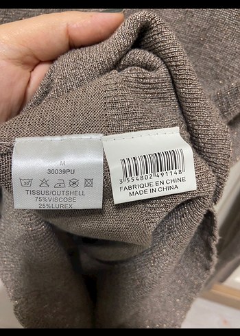 Carling V Yakalı İnce Kahverengi Triko - Görsel 9