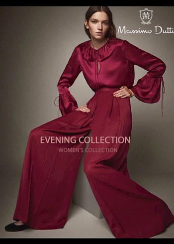 MASSIMO DUTTI %100 Viskon Oversize Pants - Görsel 3