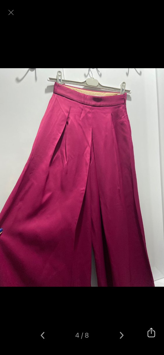 MASSIMO DUTTI %100 Viskon Oversize Pants - Görsel 4