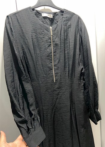 MANGO Akıcı Modal Uzun Siyah Elbise S - Görsel 10