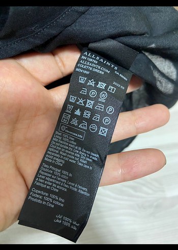 ALLSAINTS Colette %100 Keten Mini Elbise - Görsel 8