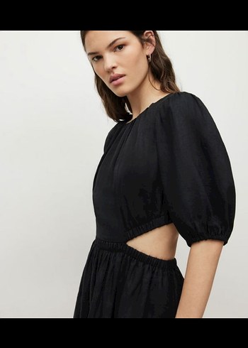 ALLSAINTS Colette %100 Keten Mini Elbise - Görsel 2