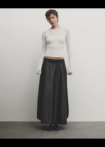 Kadın Beyaz Pamuklu Uzun Kollu Triko - Görsel 5