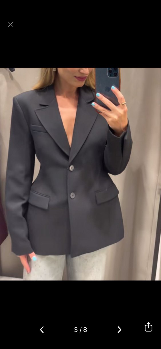 ZARA ZW COLLECTION PEPLUM CEKET/BLAZER S - Görsel 3