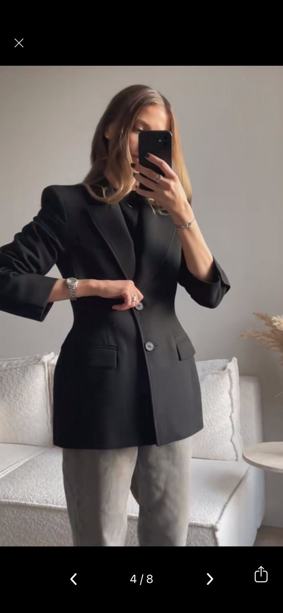 ZARA ZW COLLECTION PEPLUM CEKET/BLAZER S - Görsel 4