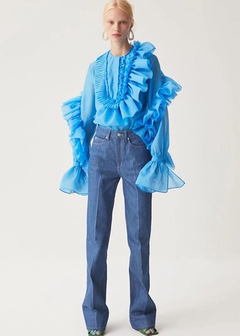s Beden H&M Studio Koleksyonu Hacimli Bluz Siyah
