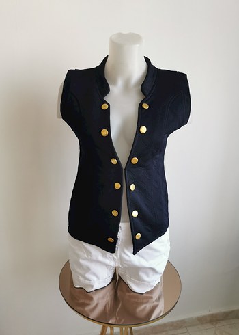 Zara Düğmeli Lacivert Kadın Blazer Ceket