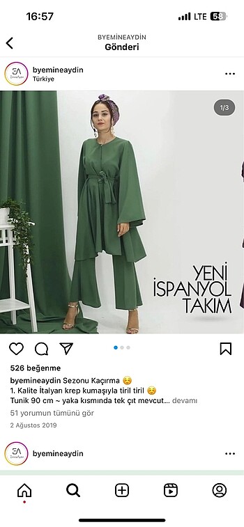 Byemineaydın krep takım