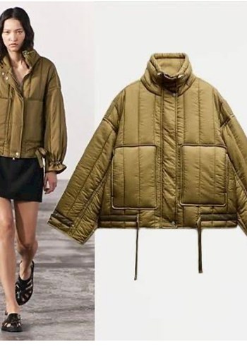 Zara haki mont yeni