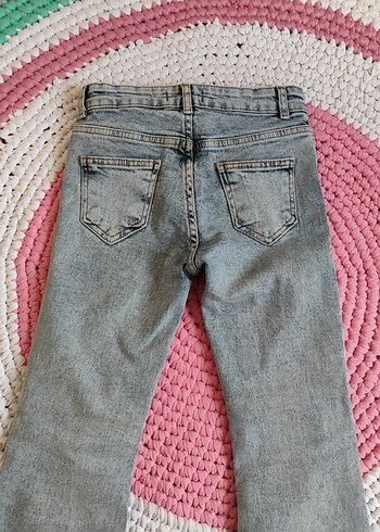 6 Yaş Beden mavi Renk Kız Çocuk mavi Denim Pantolon