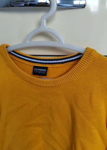 erkek çocuk Sarı Yünlü Bisiklet Yaka Kazak - Görsel 2