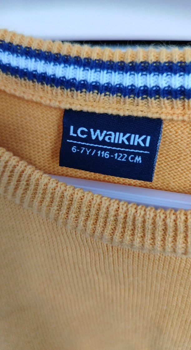 erkek çocuk Sarı Yünlü Bisiklet Yaka Kazak - Görsel 3