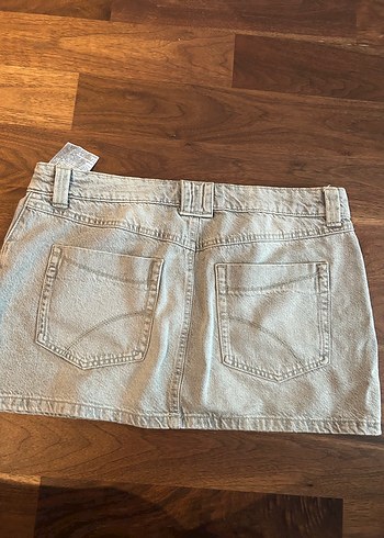 Bershka Bershka Gri Düğmeli Kadın Jean