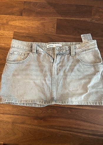 42 Beden Bershka Gri Düğmeli Kadın Jean