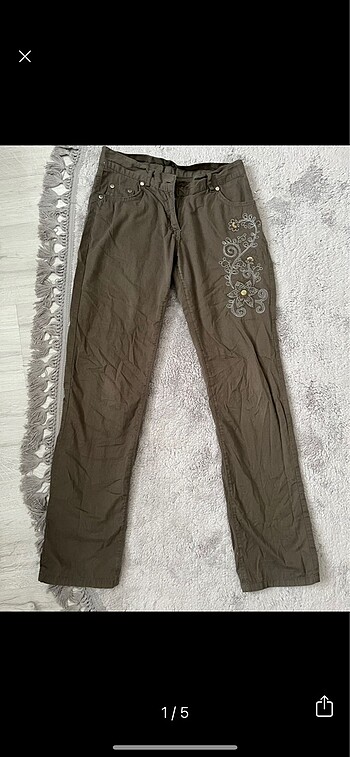 Vintage Haki Pantolon