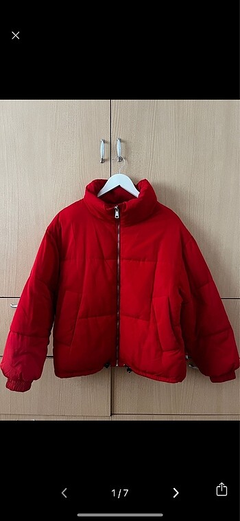 Pull&Bear Kırmızı Şişme Mont